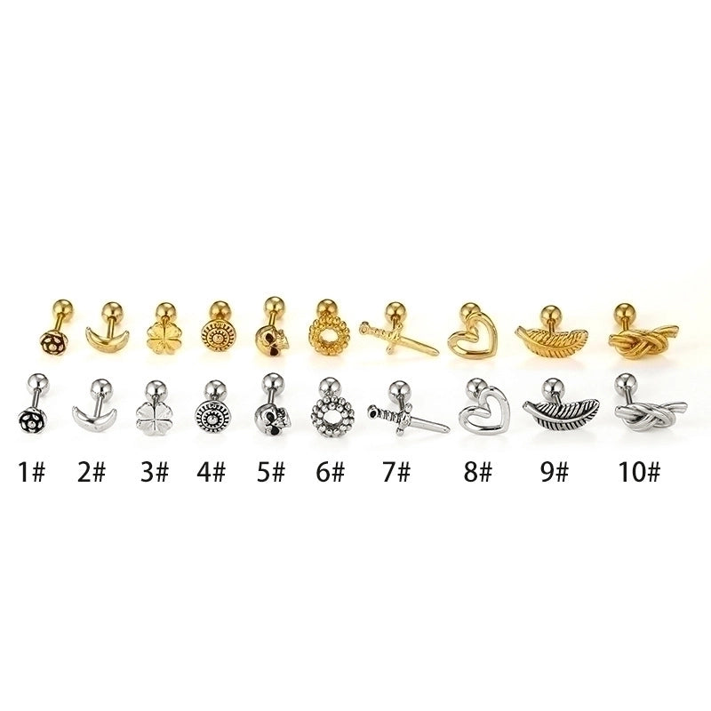 Minimalist Heart Shape Stainless Steel Plating Earrings 1 Piece
