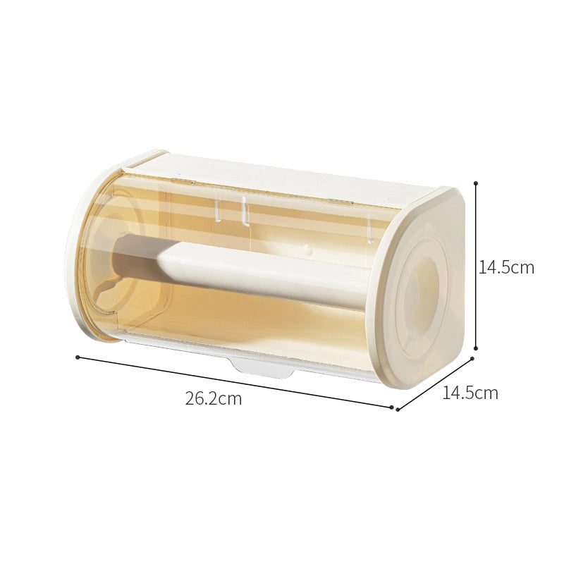 Dust-proof Kitchen Tissue Storage Box Rack Kitchen Transparent Cover Wall-mounted Punch-free Lazy Rag Rack Advanced