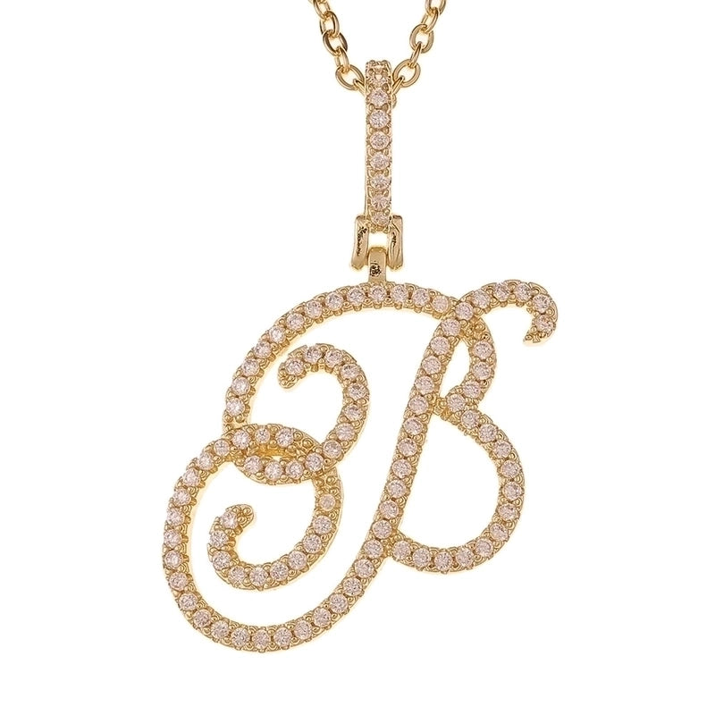 Zircon 26 English Letter Pendant Copper Necklace