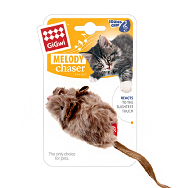 Cat Toys Dazzling Prey Series Sound Toys Touch Induction Cricket Bird Hedgehog Parrot