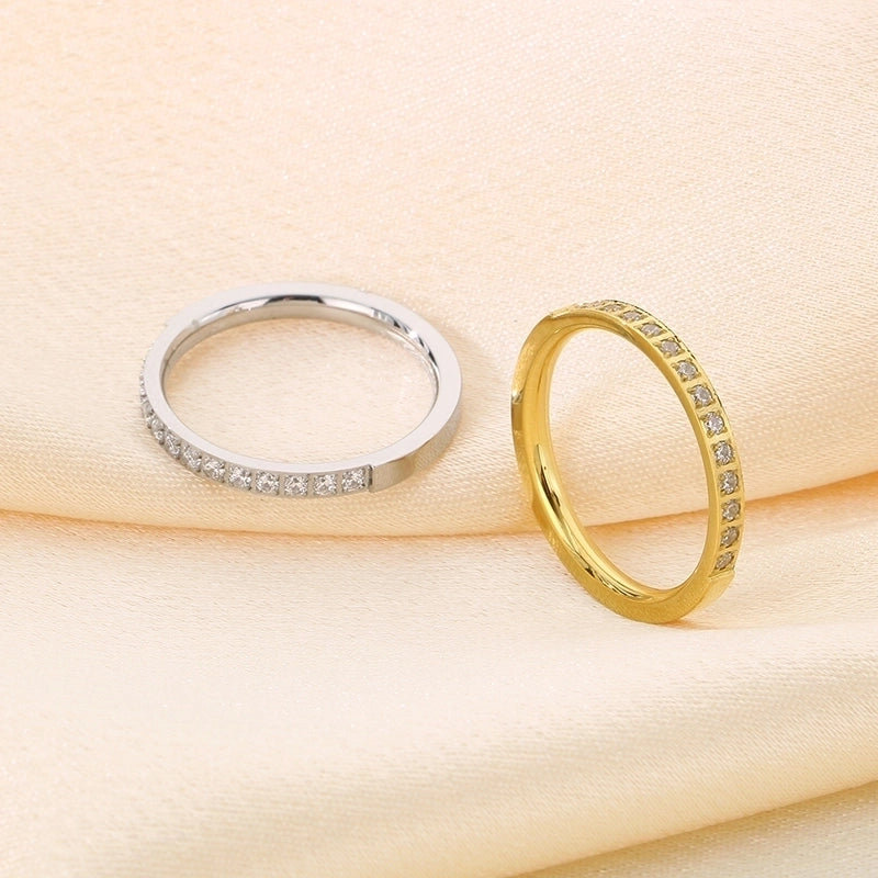 Vintage Style Minimalist Classic Style Geometric 304 Stainless Steel 18K Gold Plated Rings