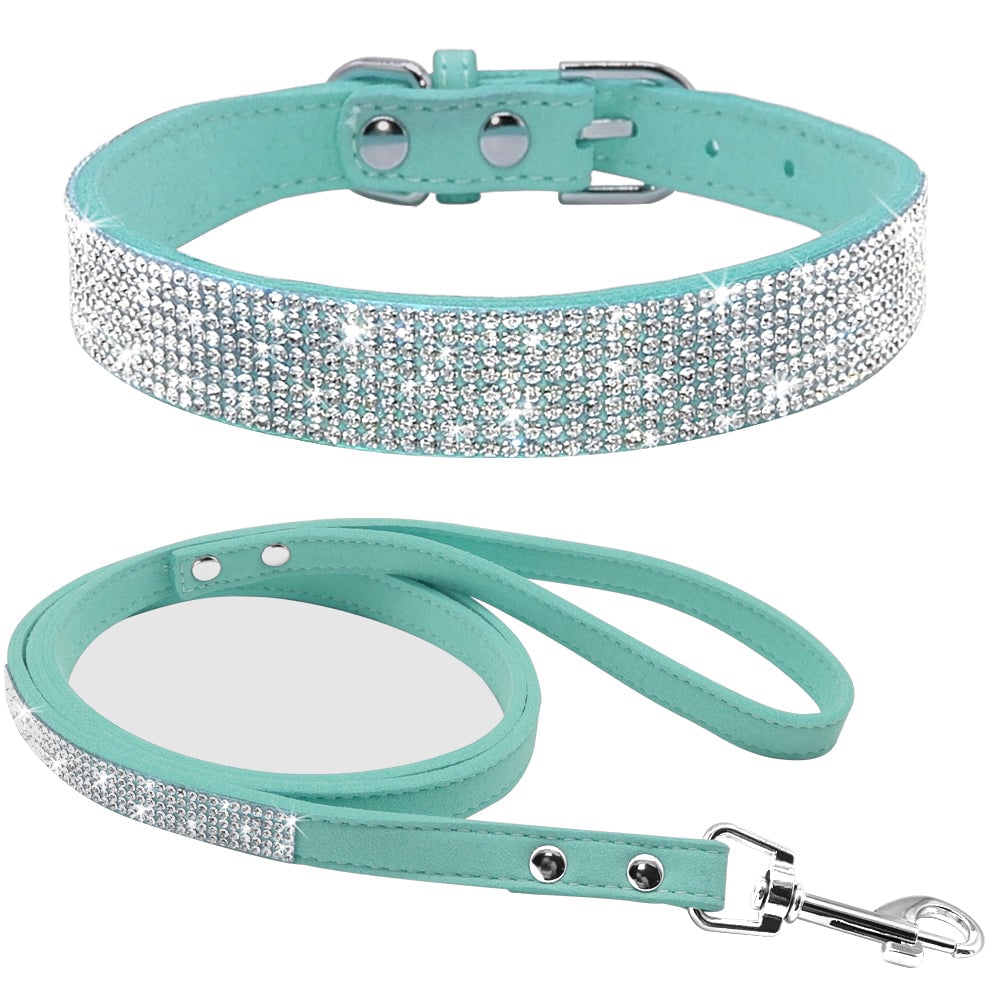 Sparkly Pet Collar Leash Set