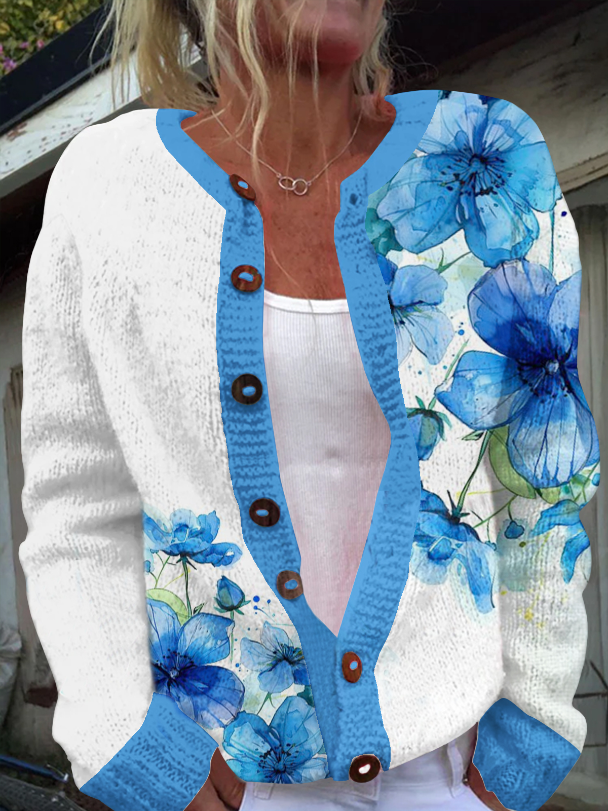 Women's Diabetes Awareness Art Print Sweater Jacket