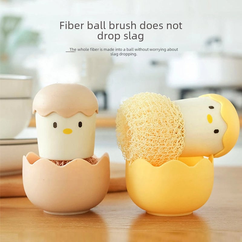 Nano Cleaning Ball Steel Wire Ball Does Not Drop Silk Kitchen Dishwashing Brush Pot Household Washing Pot Brush With Handle Cute Cleaning Ball