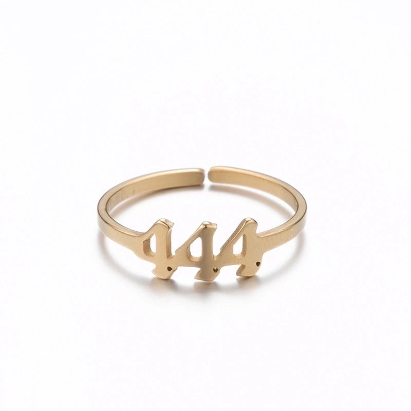 Fashion Number 201 Stainless Steel No Inlaid 18K Gold Plated Plating Open Ring