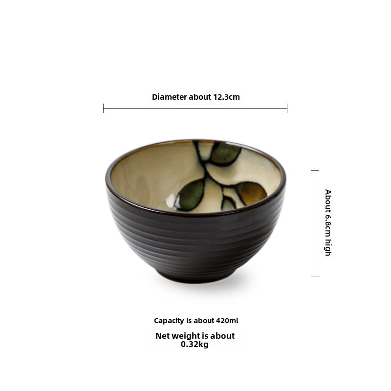 Ceramic Plate Bowl Dish Distinctive Bird Deep Plate Household Dining Bowl Creative Underglaze Color Tableware