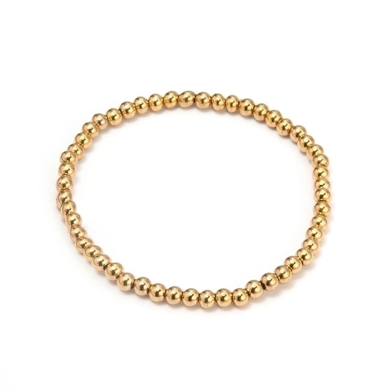 Fashion Ball 304 Stainless Steel 14K Gold Plated No Inlaid Bracelets In Bulk