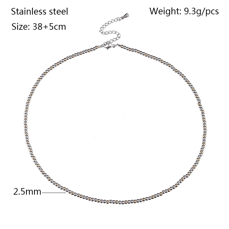 Modern Style Round Stainless Steel Necklace