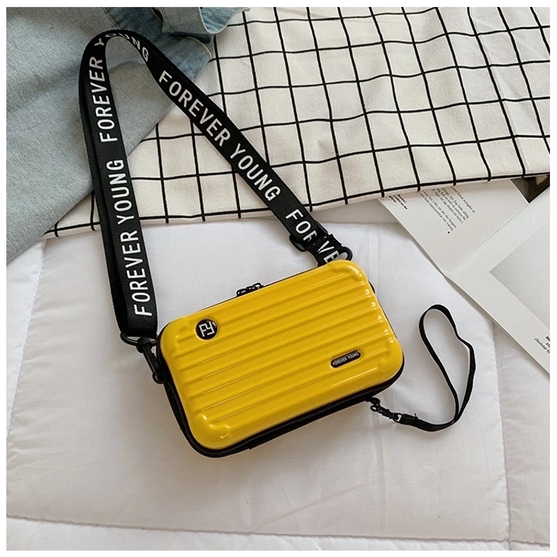 Women's Mini Pvc Solid Color Streetwear Square Zipper Crossbody Bag
