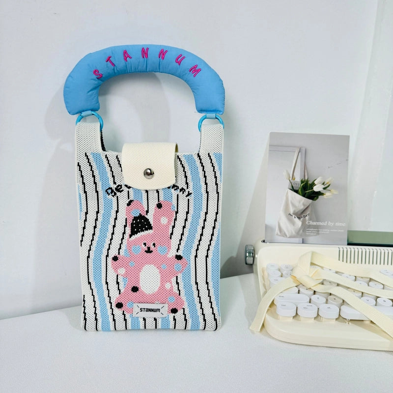 Women's Small Polyester Animal Letter Streetwear Square Magnetic Buckle Handbag