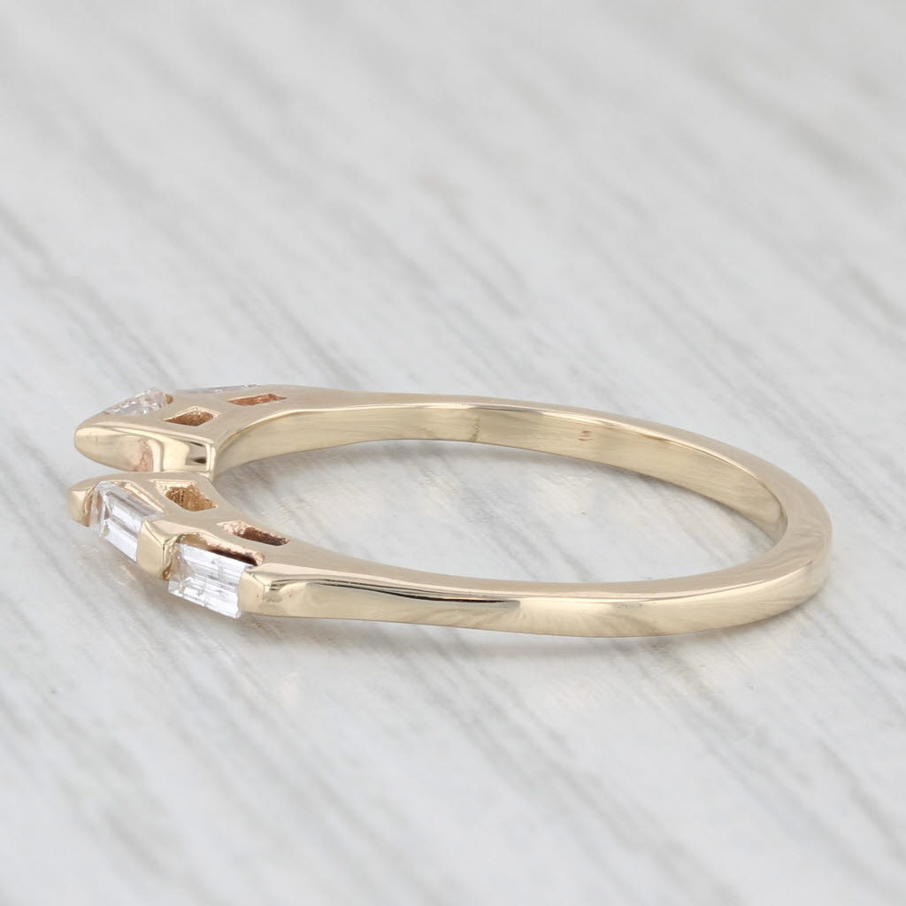 0.20ctw Diamond Ring Jacket Enhancer Stackable Wedding Band 14k Yellow Gold
