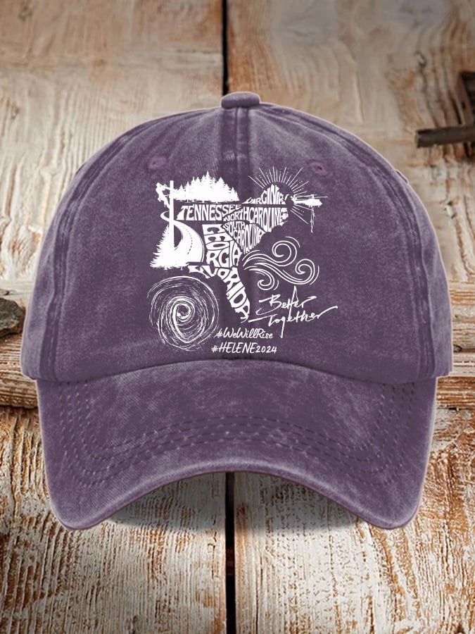 Men's and Women's Hurricane Helen Disaster Relief Washed and Distressed Hats