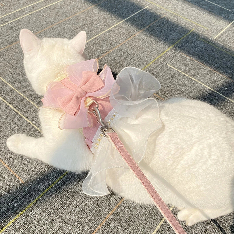 Cat Walking Cat Rope Cat Chest Strap Traction Rope Anti-break Out Special Pet Clothes Cat Walking Rope Dog Rope