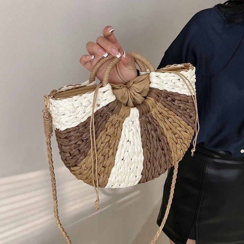 Women's Medium Spring&summer Straw Vacation Straw Bag