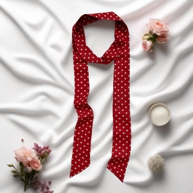 Women's Elegant Polka Dots Flower Leopard Satin Silk Scarf