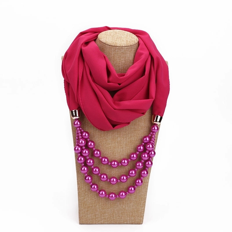 Women's Streetwear Solid Color Chiffon Patchwork Winter Scarves