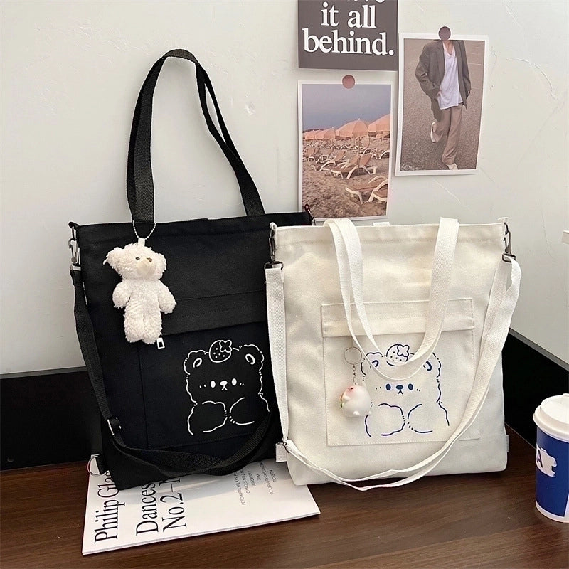 Women's Large Spring&summer Canvas Cute Shoulder Bag