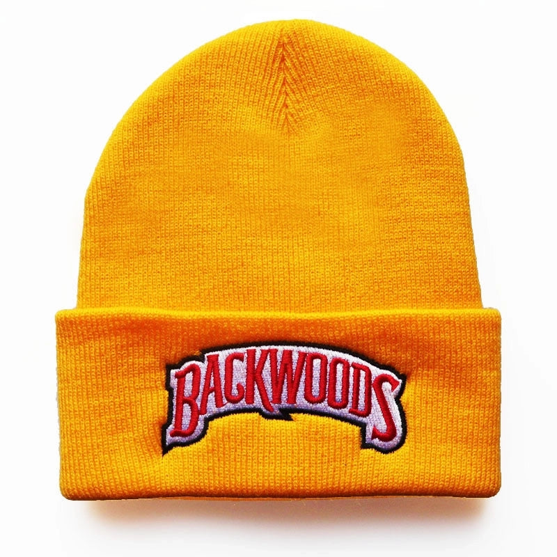 New Autumn And Winter Men's And Women's Warm Wool Hat BACKWOODS Letter Embroidery Men's And Women's Knitted Hat Pullover Hat