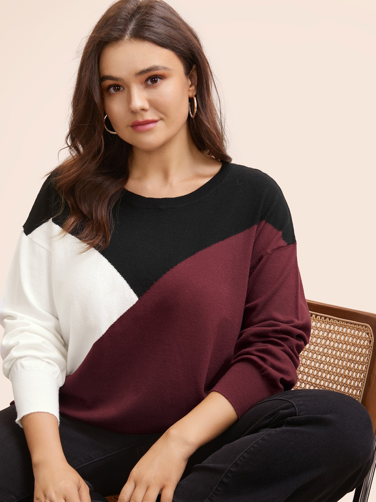 Supersoft Essentials Colorblock Contrast Pullover