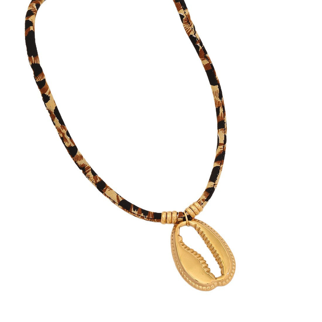 Leopard Braided Stainless Steel Necklace Love Sun Butterfly Pendant Necklace Exaggerated N1583