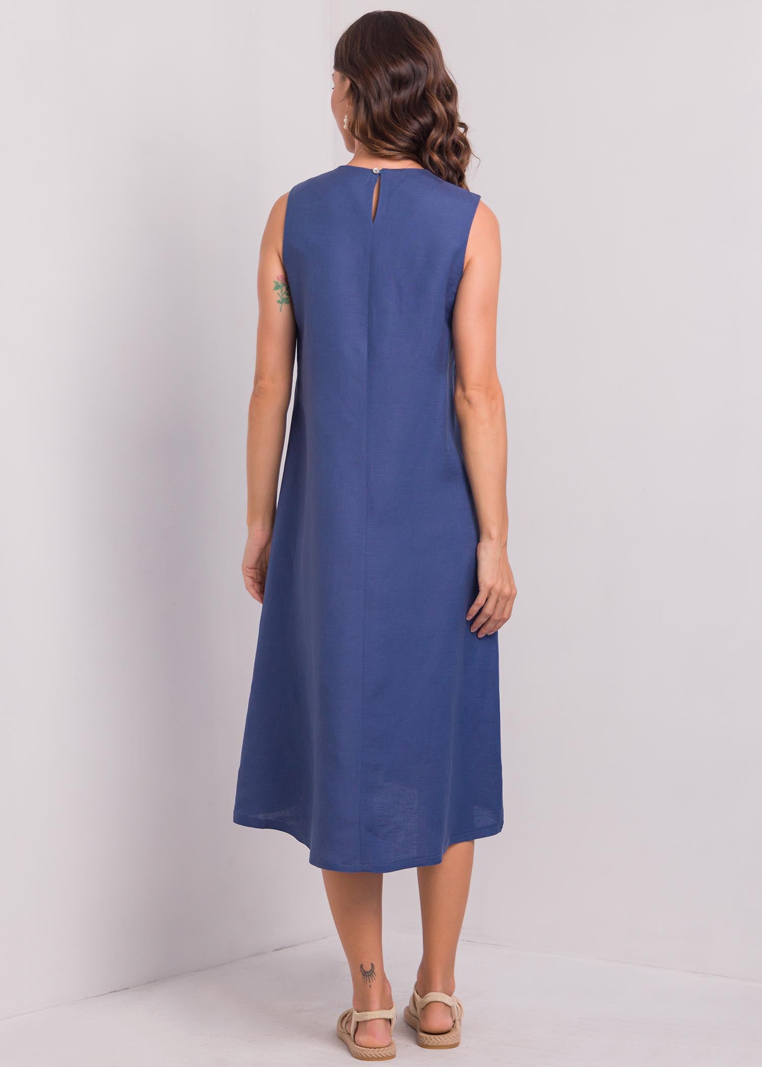 Side Button Detail Dress