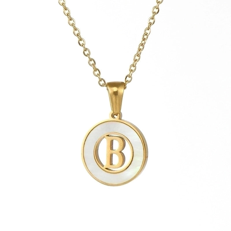 Fashion Letter Stainless Steel Pendant Necklace