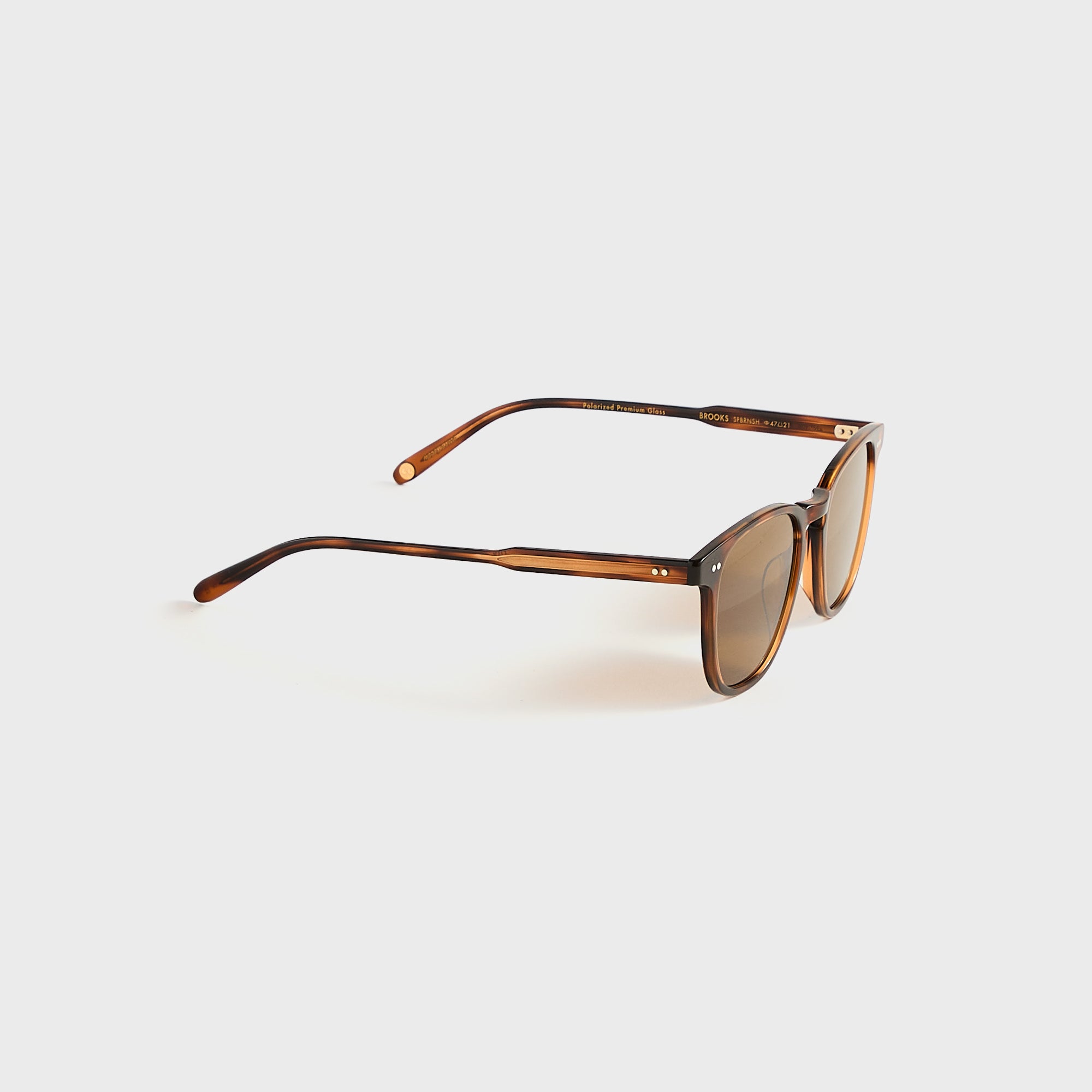 Garrett Leight Brooks Sunglasses - Spotted Brown Shell / Semi Flat Pure Coffee Polar