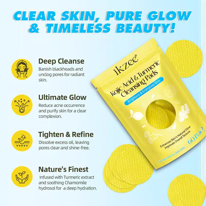 Turmeric Cleansing Exfoliating Pads Facial Cleansing  Skincare