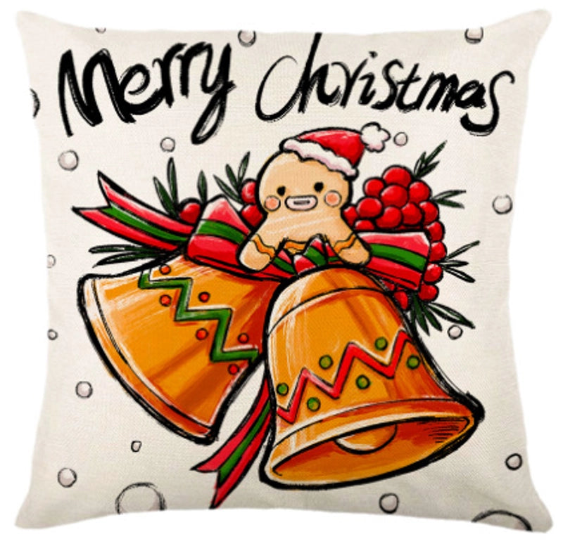 Fashion Christmas Tree Christmas Socks Letter Linen Pillow Cases