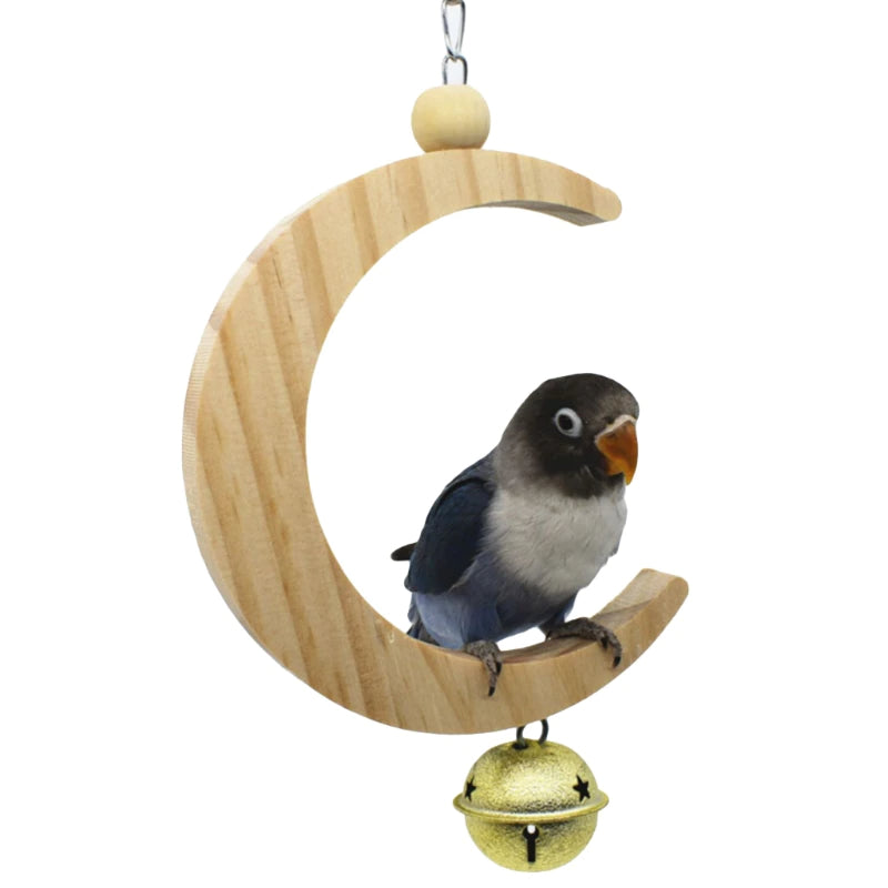 Moon Shape Wooden Swing Toy