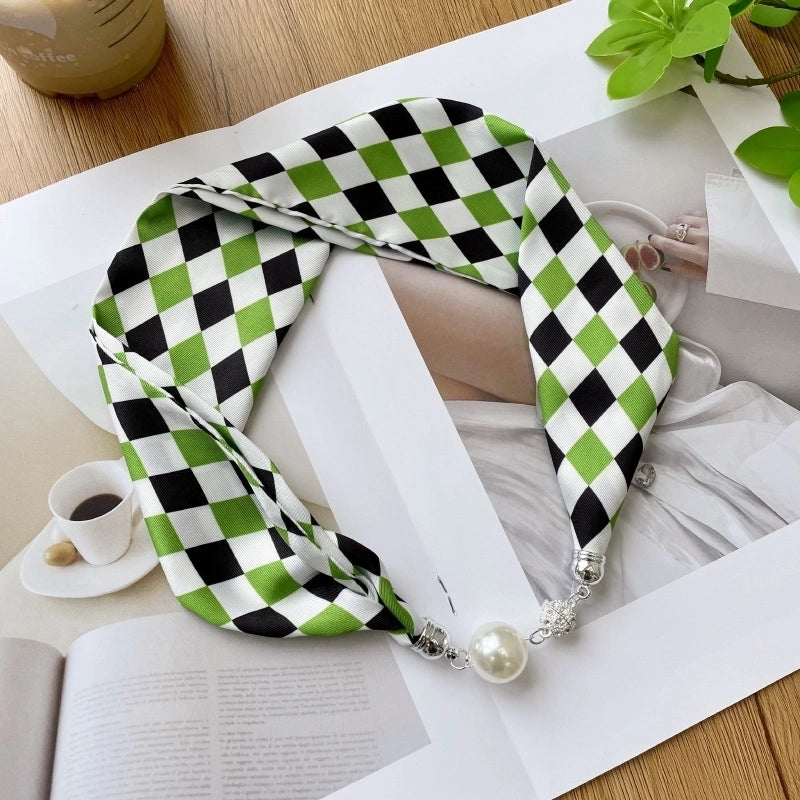 Women's Casual Color Block Imitated Silk Silk Scarf