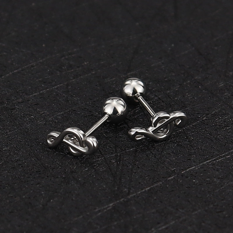 1 Piece Minimalist Commute Geometric Plating Titanium Steel Cartilage Earrings
