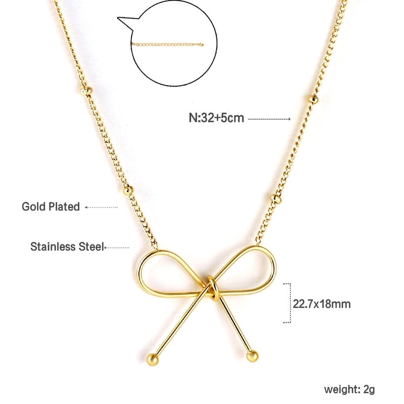 Minimalist Geometric Stainless Steel Titanium Steel Plating Gold Plated Pendant Necklace