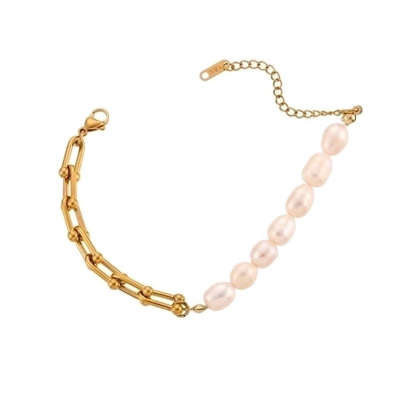 Basic Minimalist Classic Style Geometric 304 Stainless Steel 18K Gold Plated Necklace