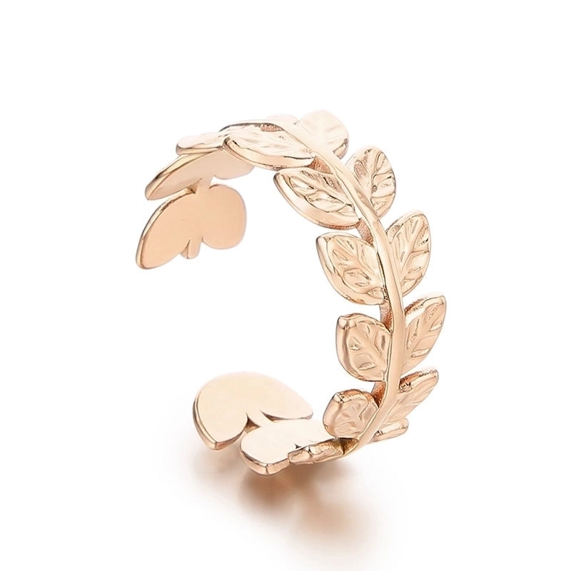 Minimalist Solid Color Titanium Steel 18K Gold Plated Polishing Open Rings
