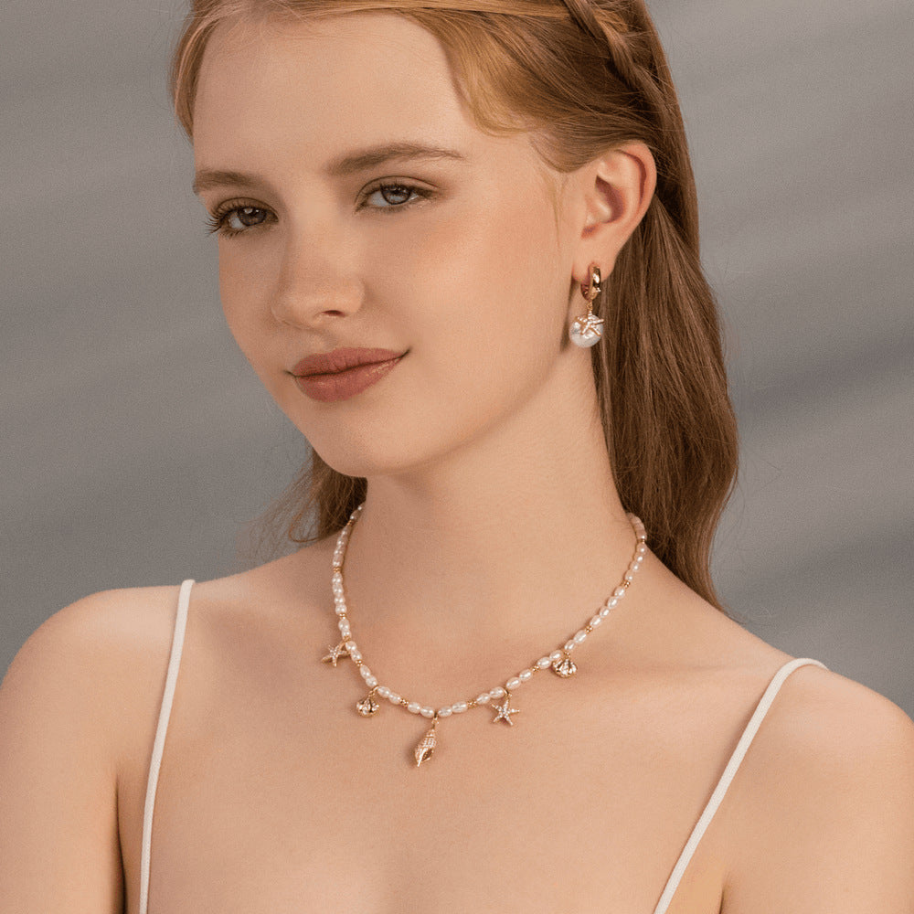 Conch Copper Electroplating Necklaces