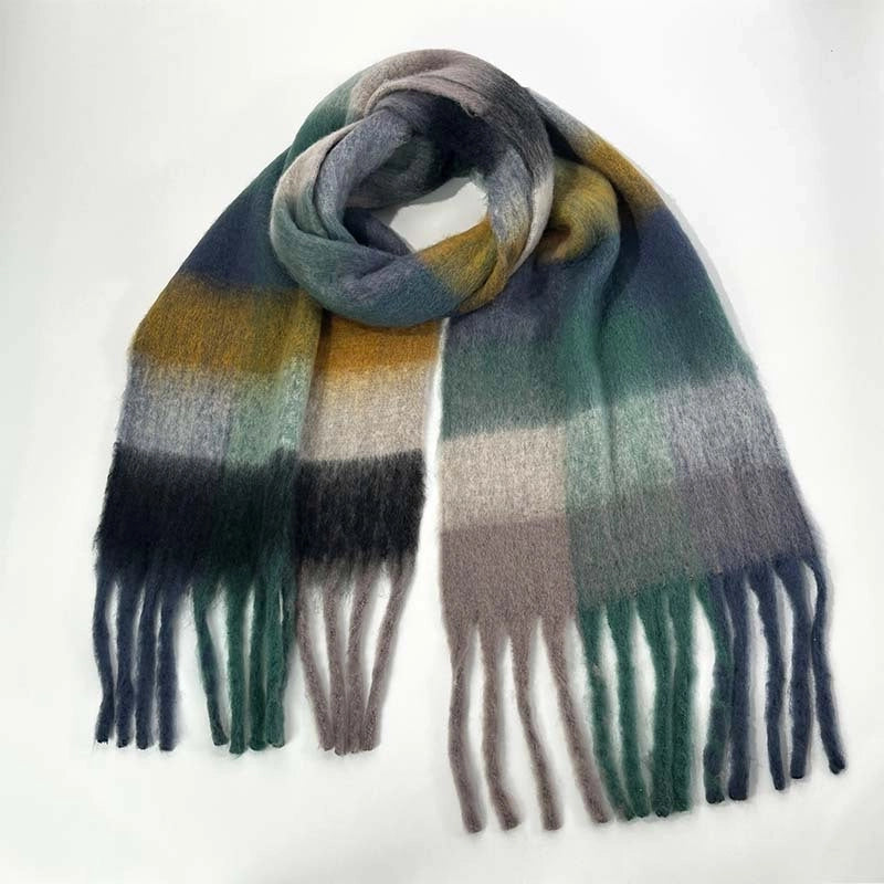 Women's Vacation Minimalist Multicolor Polyester Tassel Scarf