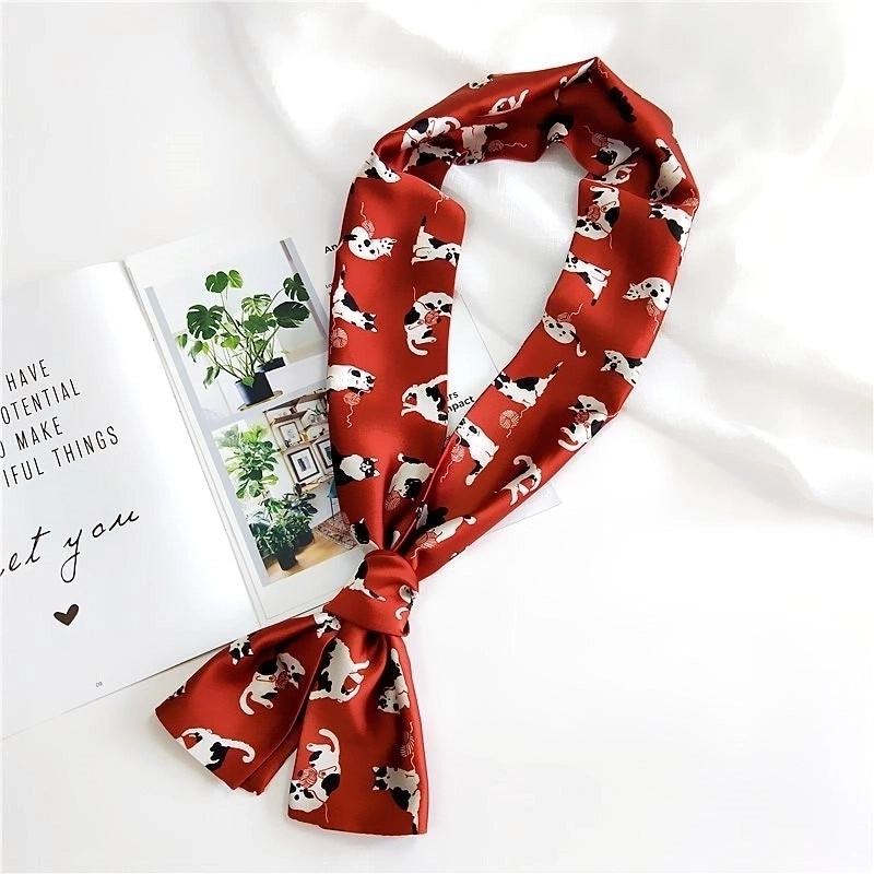 Fashion Double-sided Wild Small Scarf Professional Scarf