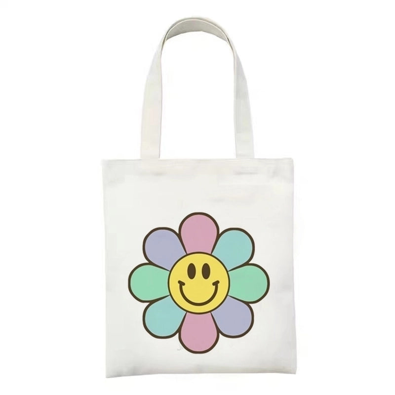 Women's Minimalist Flower Mushroom Shopping Bags