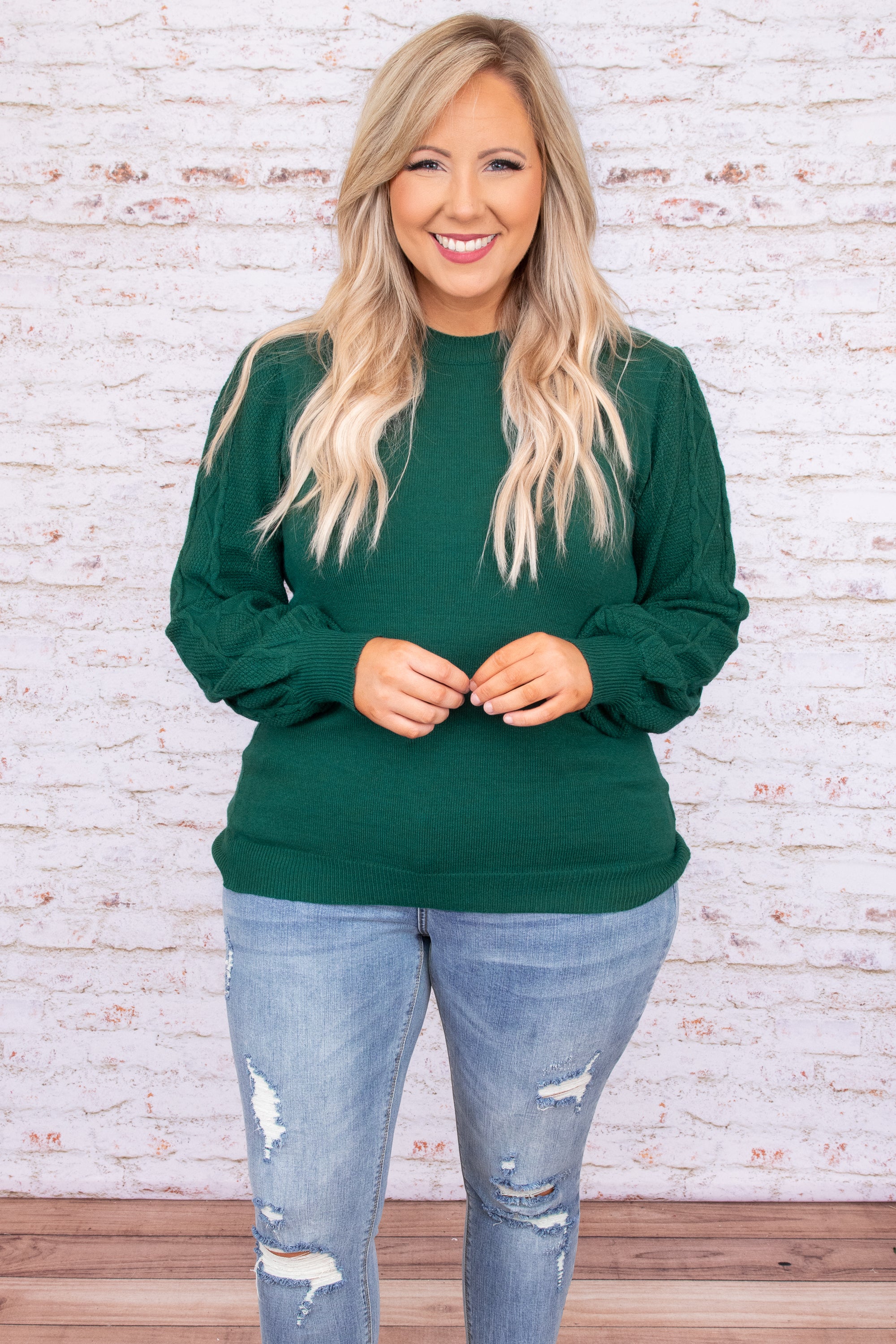 Fall's Forecast Sweater. Hunter Green