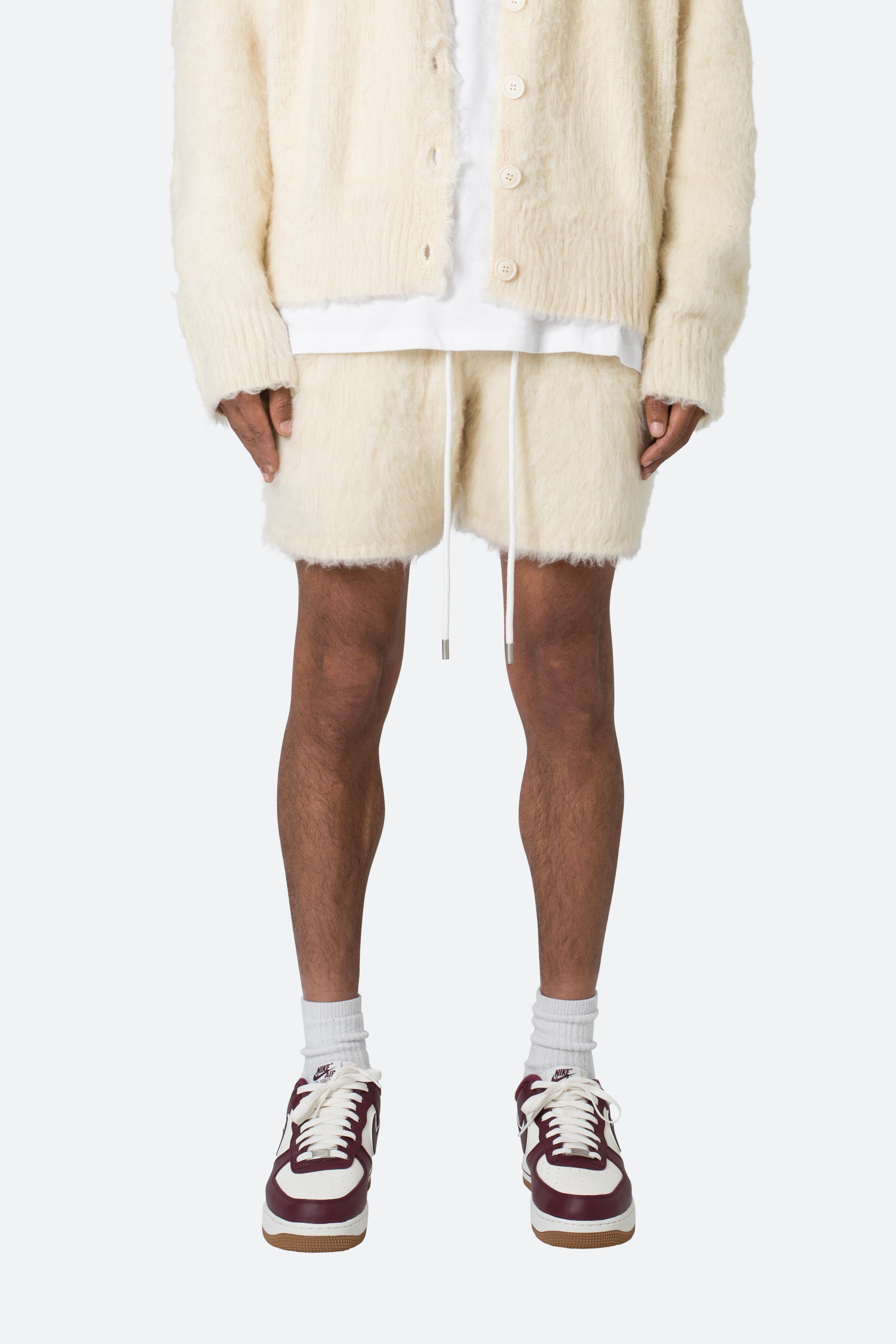 Fuzzy Sweatshorts - Off White