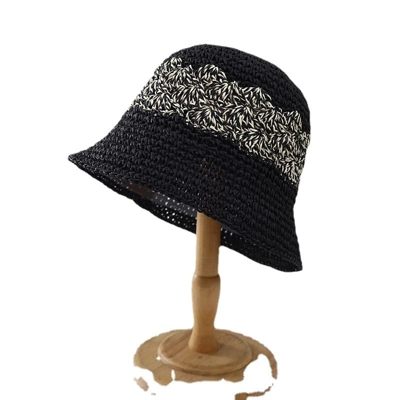 Women's Elegant Lady Solid Color Big Eaves Bucket Hat