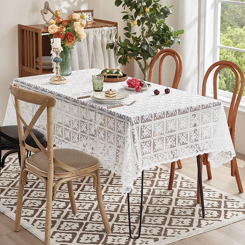 Elegant Plant Lingge Lace Tablecloths