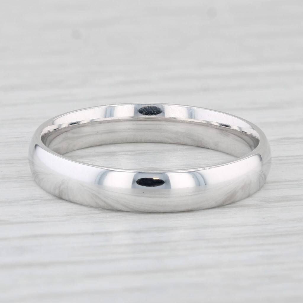 Classic Men's Wedding Band 14k White Gold Size 10.5 Ring