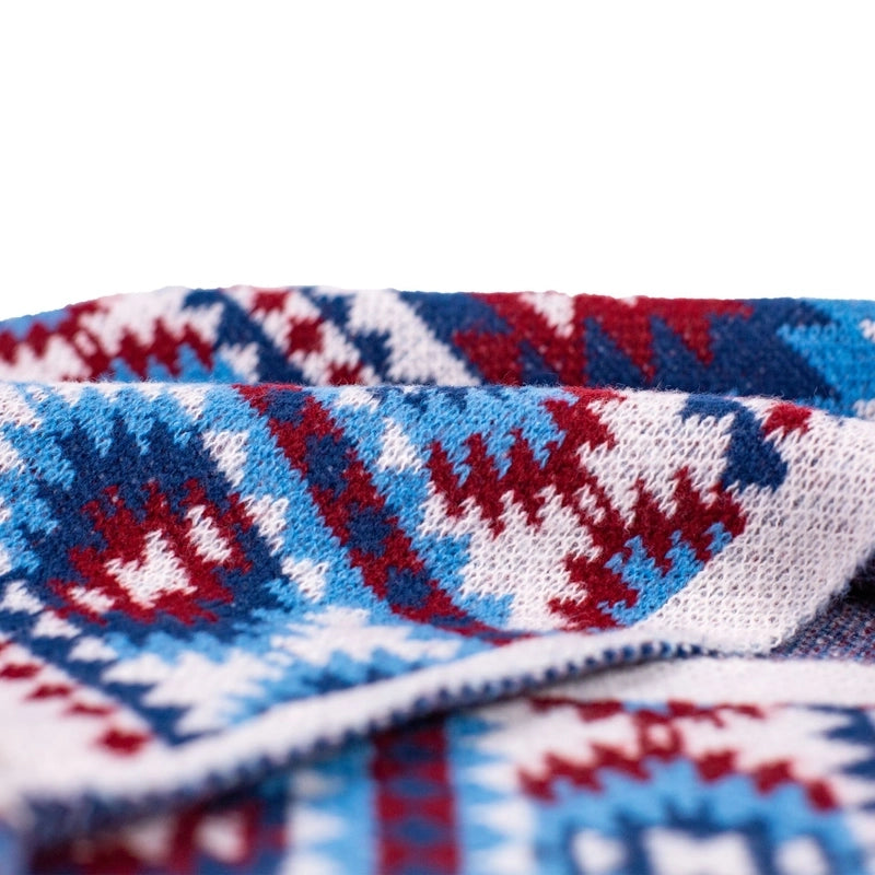 New Retro Bohemian Style Warm Shawl Loose Leisure Travel Shot Women's Ethnic Style Knitted Cloak