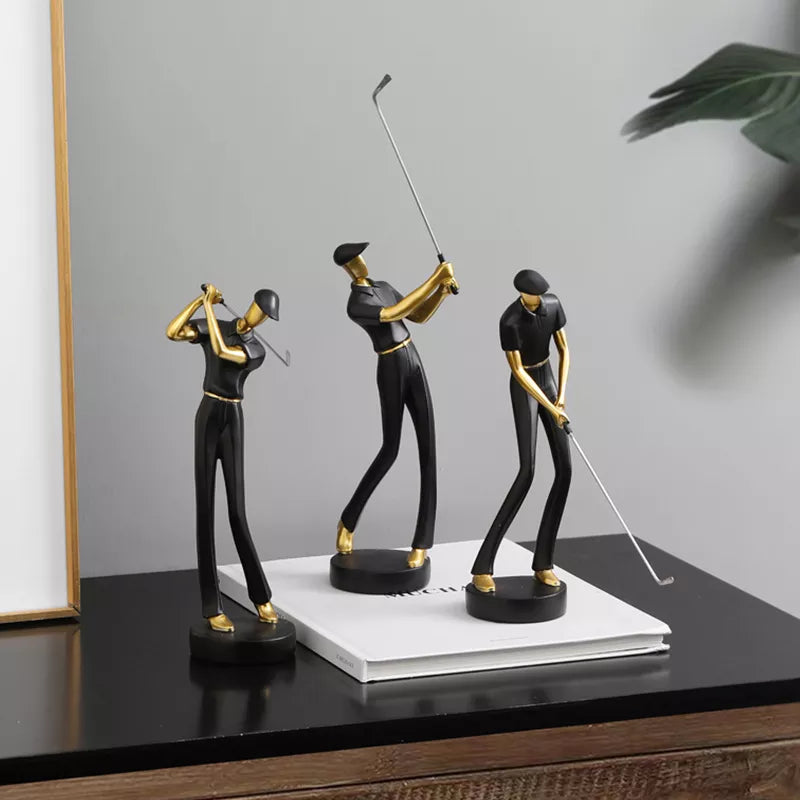 Abstract Golfer Sculptures