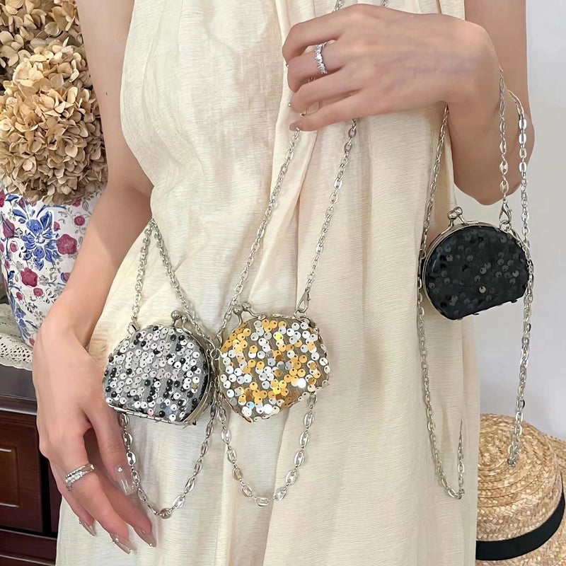 Women's Mini Arylic Solid Color Elegant Streetwear Oval Lock Clasp Crossbody Bag