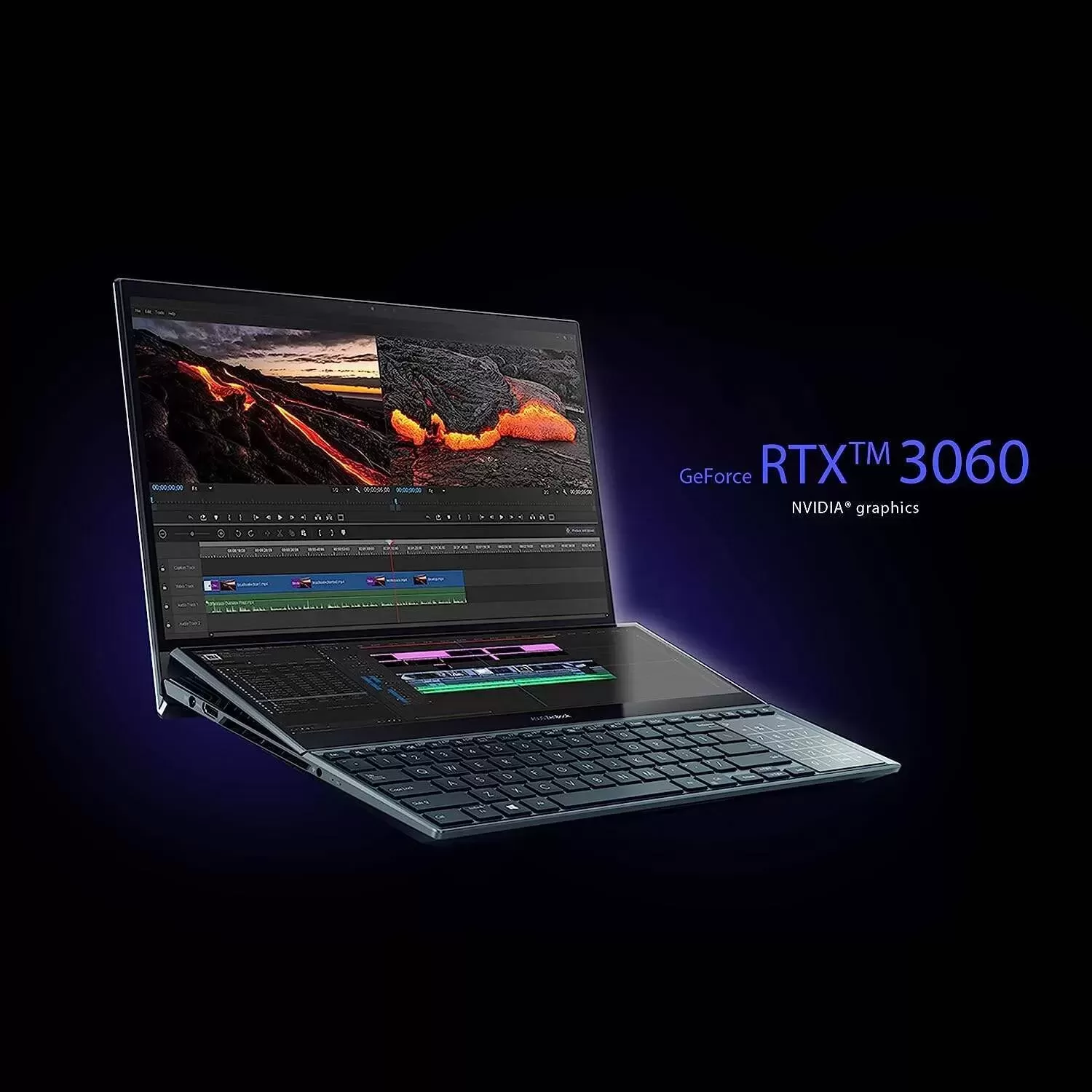 ASUS ZenBook Pro 16X OLED 16 inch 4K OLED 16:10 Touch Display, ASUS Dial, Intel Core i9-12900H, 32GB, 2TB, GeForce RTX 3060 GPU, Windows 11 Pro, Tech Black, UX7602ZM-XB96T