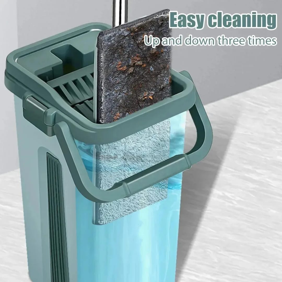 Floor Mop with Bucket . Flat Mop with Bucket