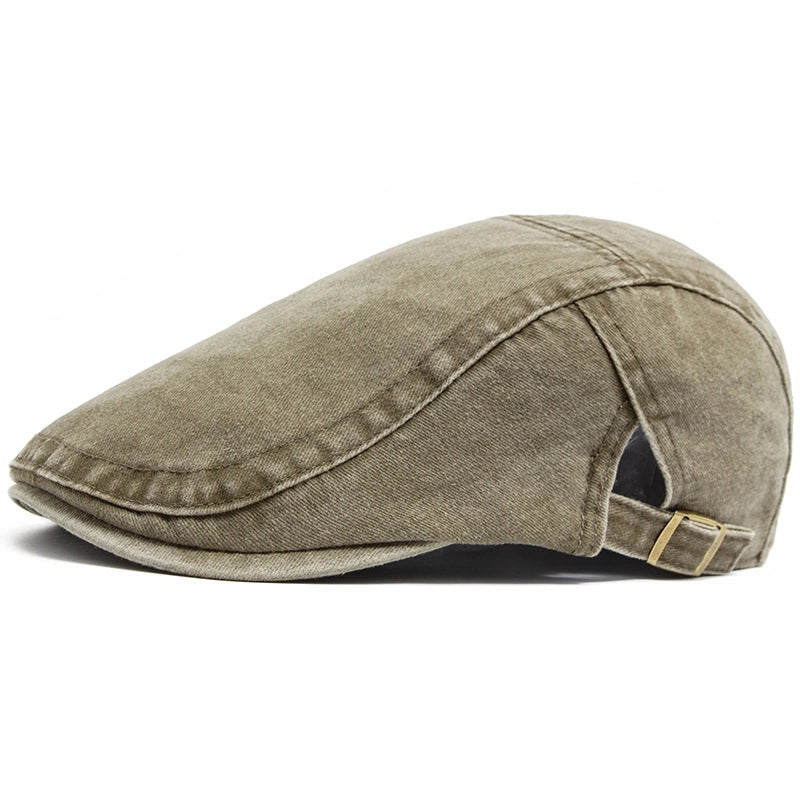 Unisex Retro Solid Color Curved Eaves Baseball Cap